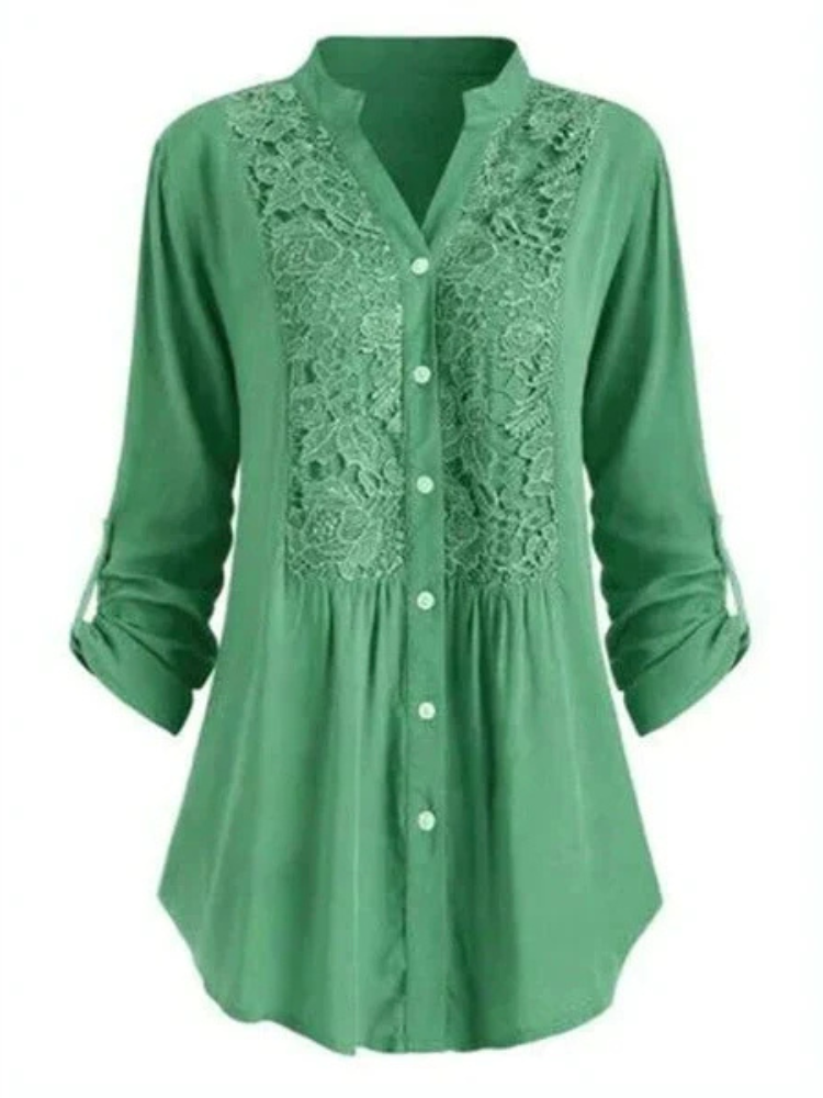 Hailei | Women’s Blouse | Long Puff Sleeve Elegant Fit