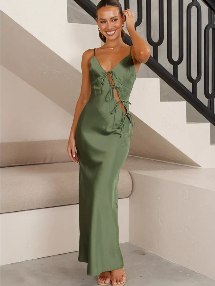 Sophia | Women’s Mini Dress | Cut-Out Tie Front