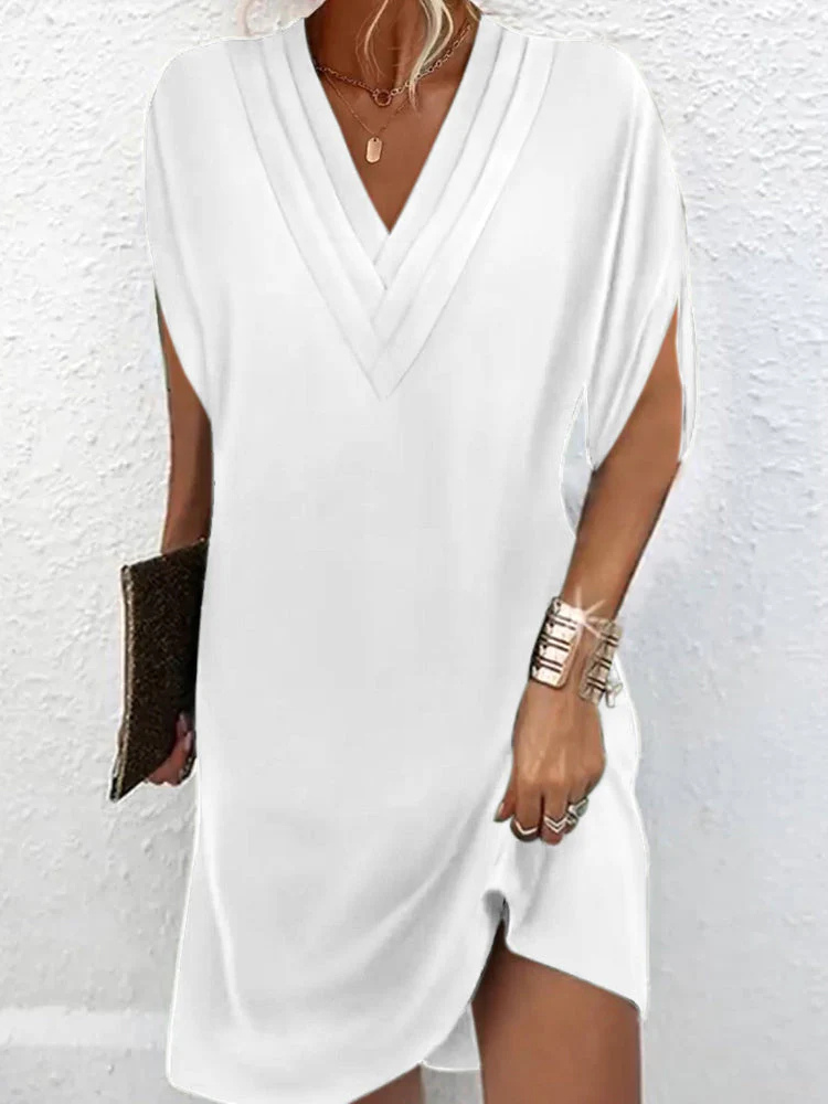 Maribel | Women’s Midi Dress | Slit-Sleeve