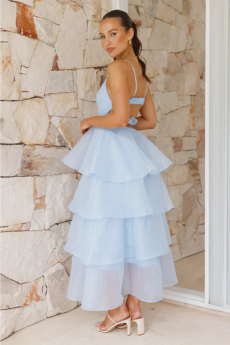 Tiered Tulle Midi Dress | Elegant | Light and Dreamy