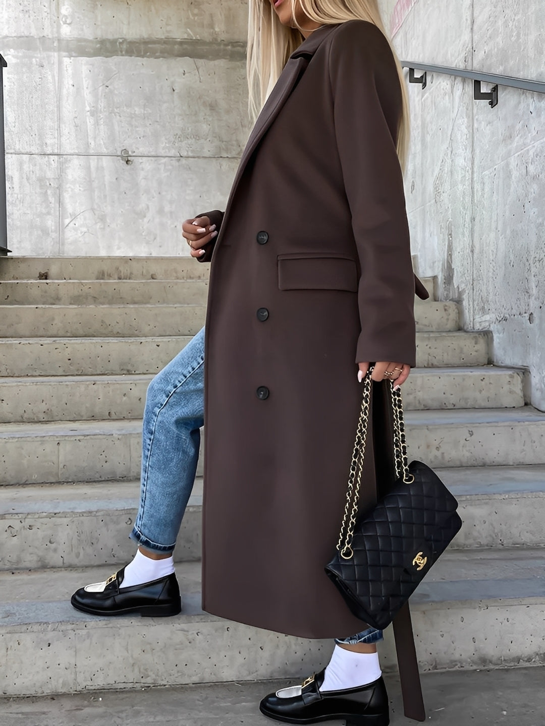 Sorelle – Women’s Belted Double-Breasted Coat