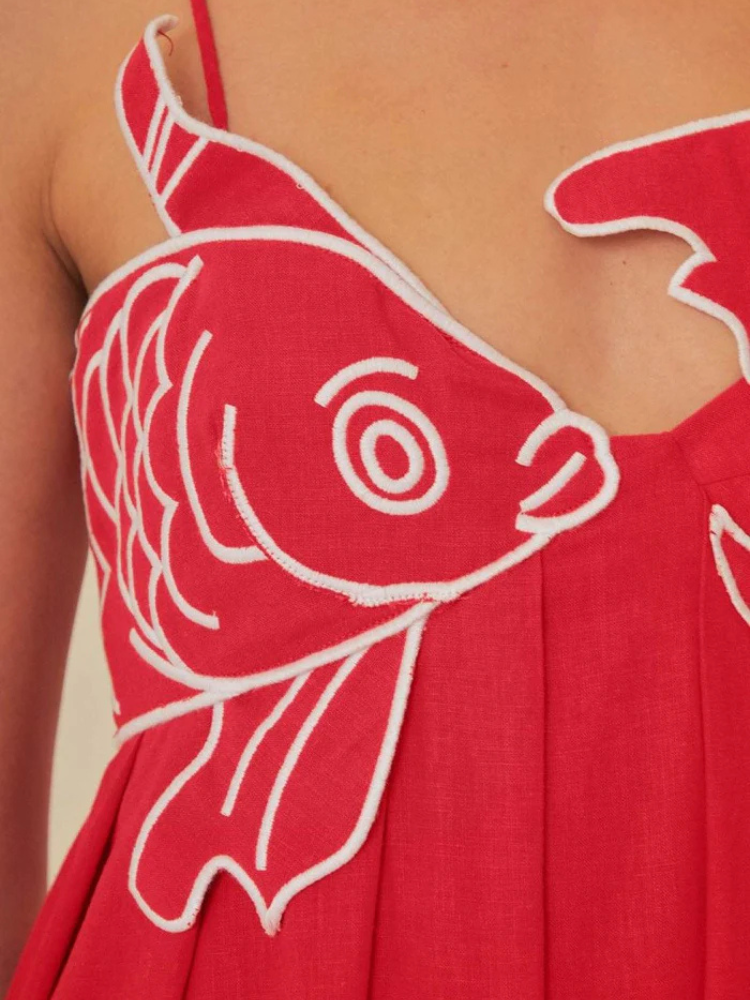 Marin | Women’s Embroidered Maxi Dress | Slip & Whimsical