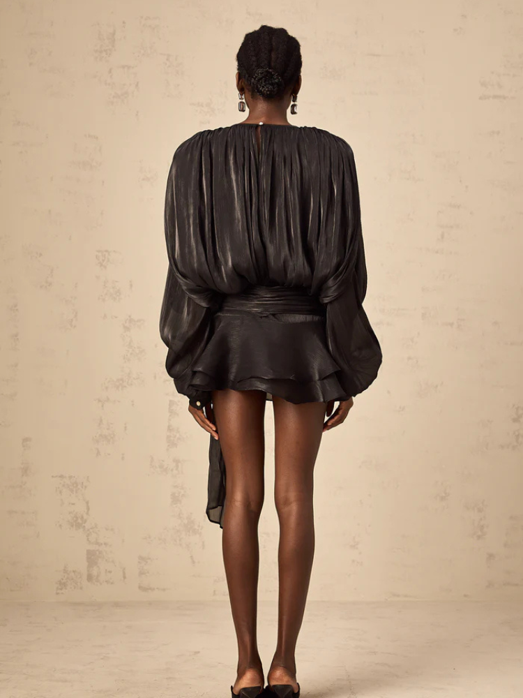 Vianey | Women’s Mini Dress | Pleated & Ruffled