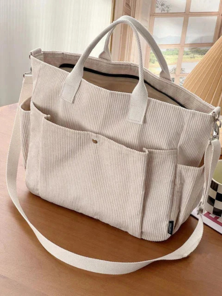 Mirae | Women’s Crossbody Bag | Corduroy Cream