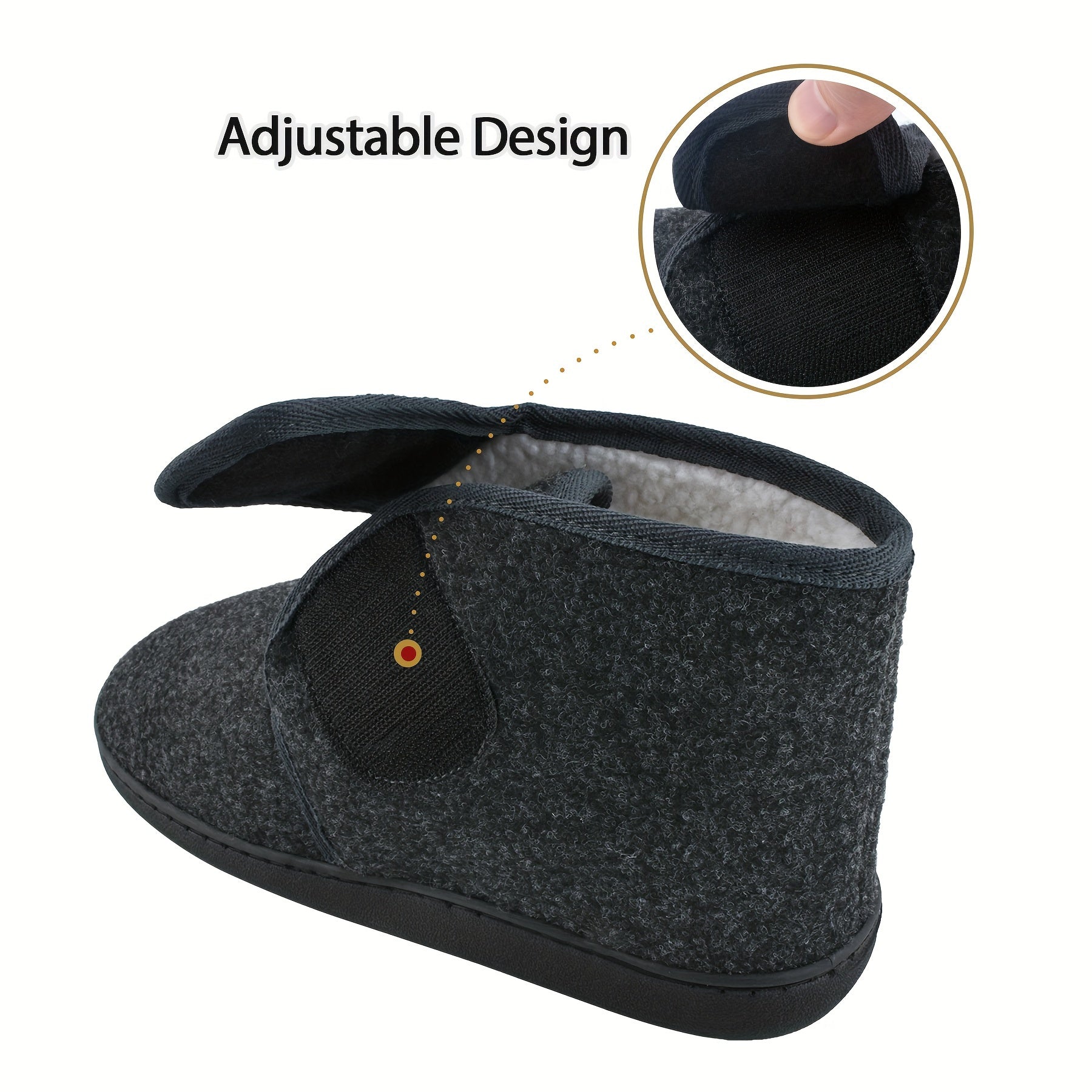 Men's slippers with a strong strap - around the ankle