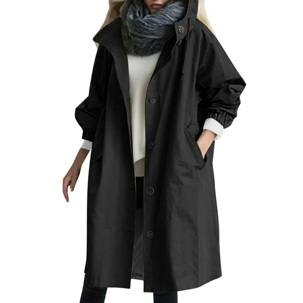 Women's raincoat | Long with hood