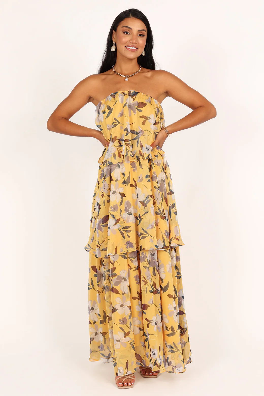 Strapless Tiered Maxi Dress | Flowy | Effortlessly Chic