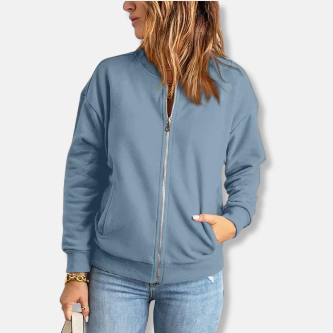 Alessandra – Women’s Lightweight Relaxed Fit Zip Jacket
