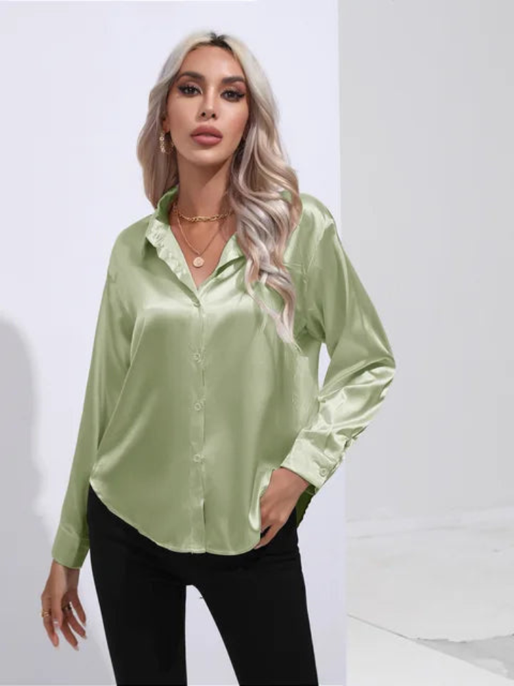 Alana | Women's Satin Blouse | Loose