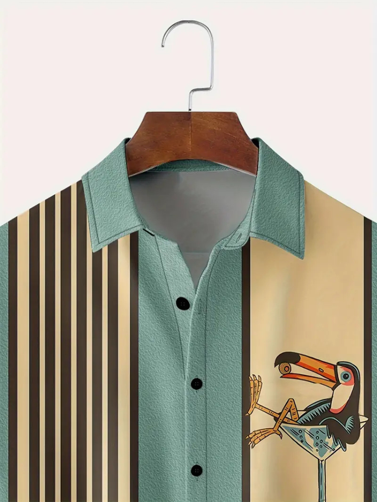 Henrik | Men’s Shirt | Striped Short Sleeve Classic Fit