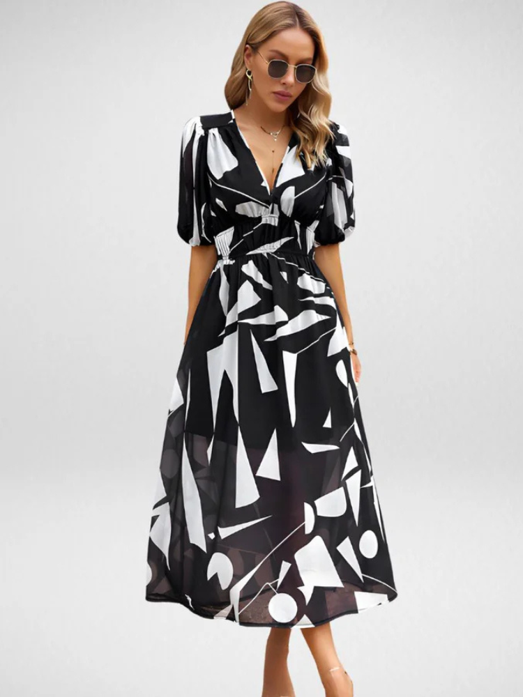 Selene | Women’s Midi Dress | V-Neck