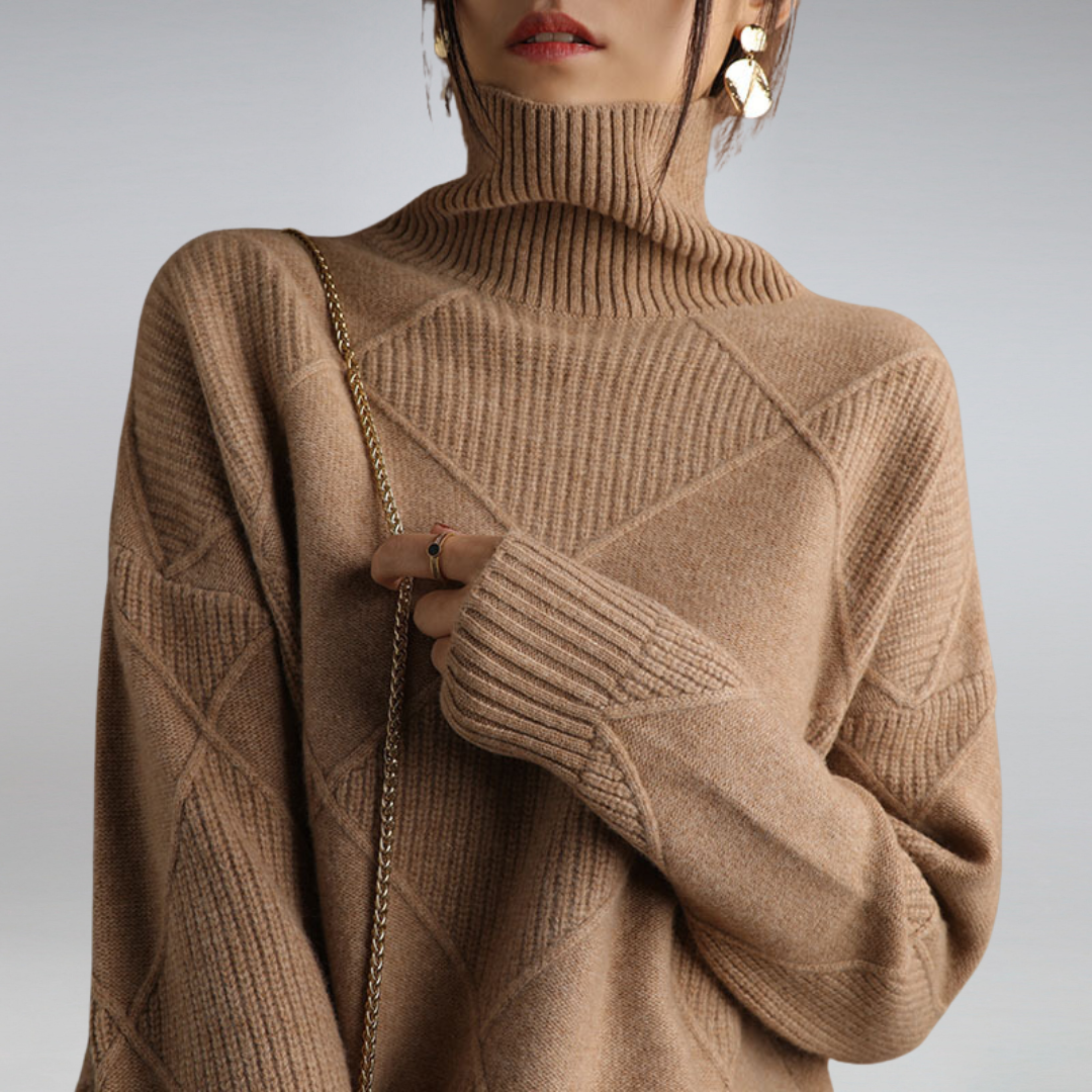 Evelora – Cashmere Turtleneck Jumper for Women