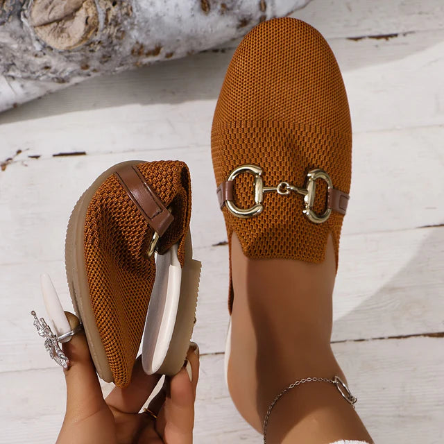 Ivy | Women’s Slip-On Shoes | Patterned Cap Toe Design