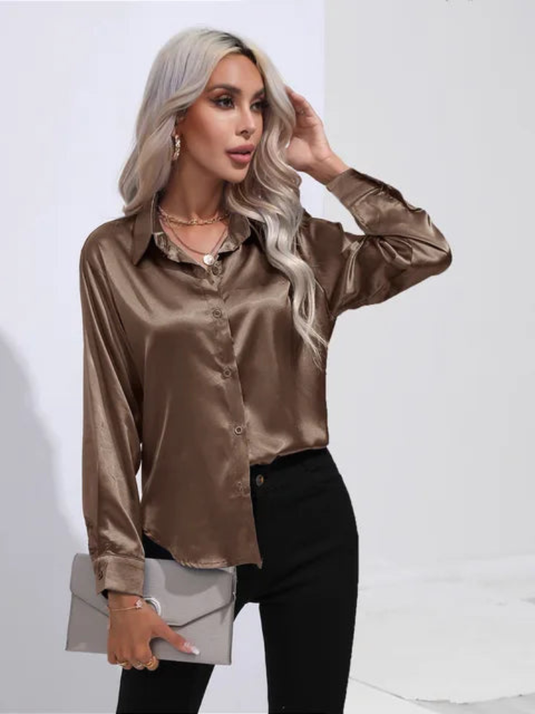 Alana | Women's Satin Blouse | Loose