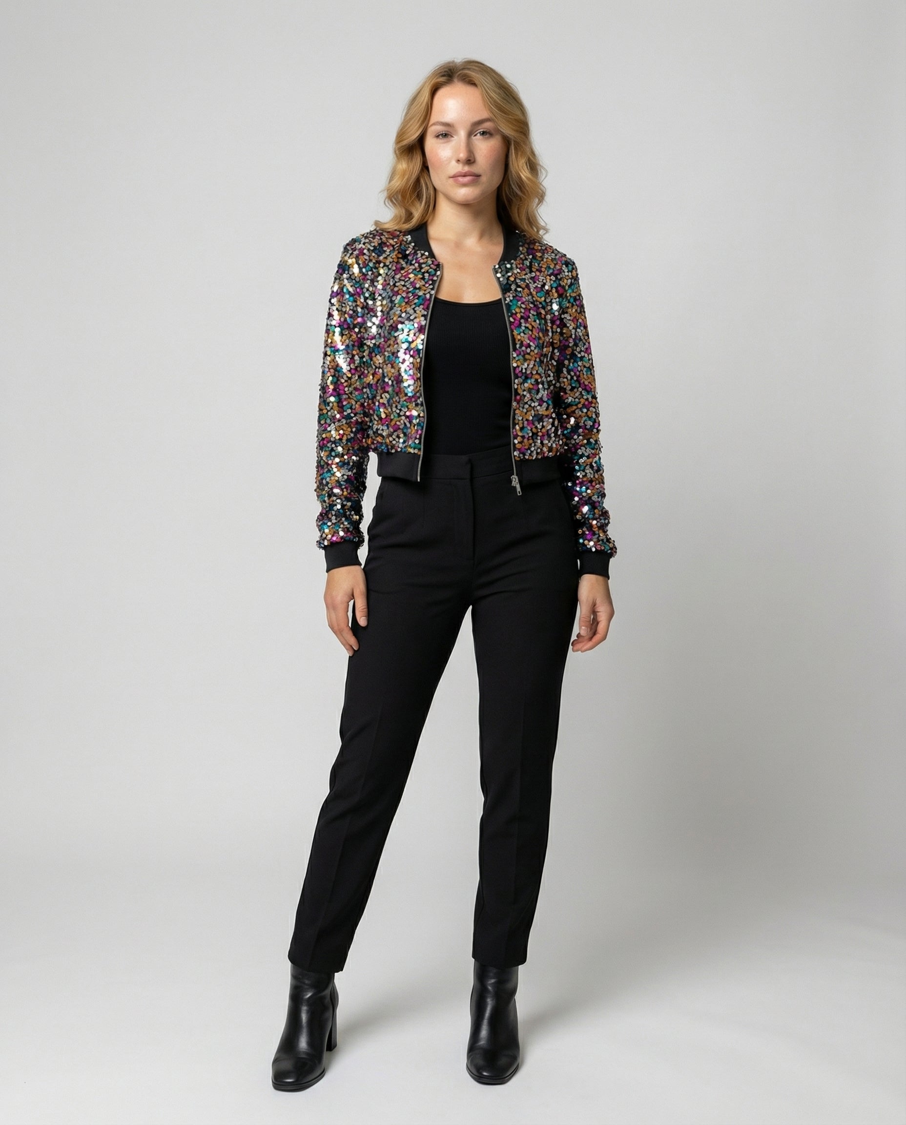 Zafrina - Giacca Bomber Donna con Paillettes