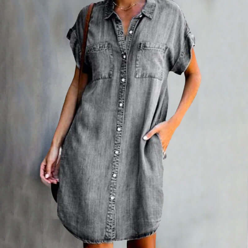 Abigail | Women’s Denim Shirt Dress | Casual Elegance