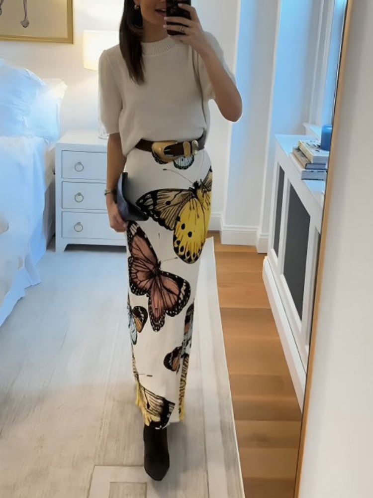 Adeline | Women’s Bias-Cut Maxi Slip Skirt | Elegant Flow