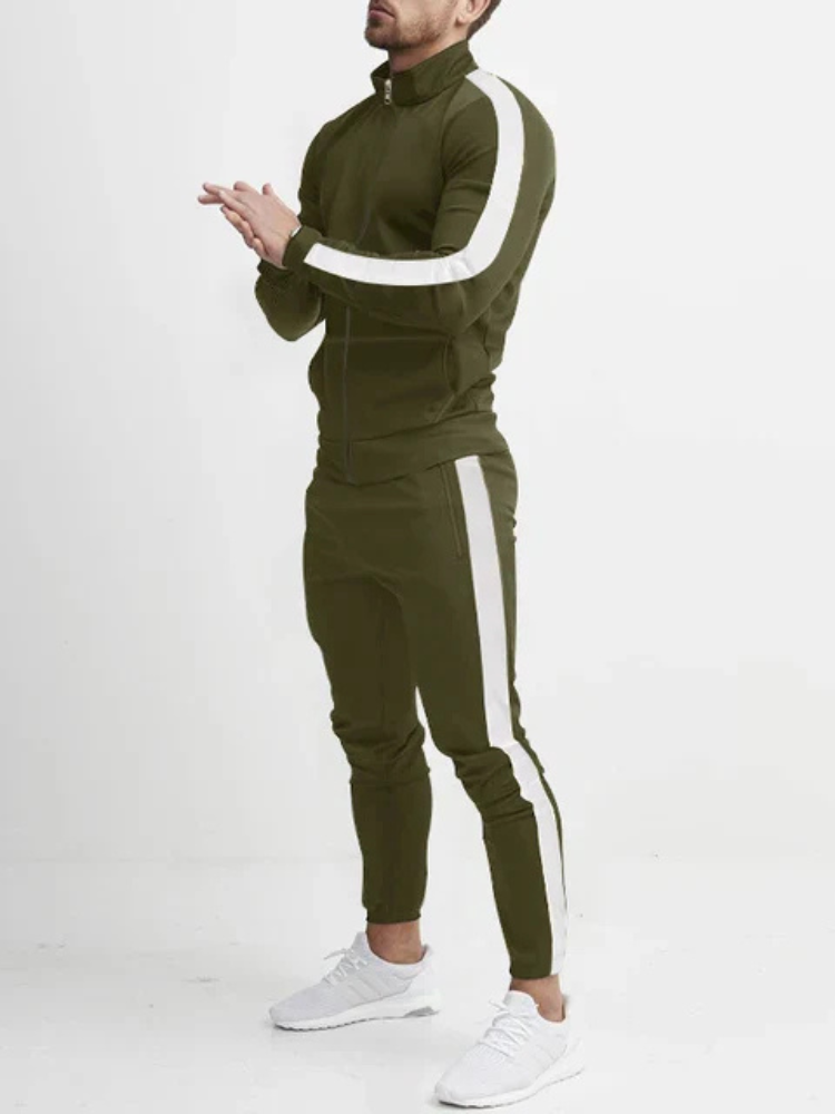 Aiden | Men’s Tracksuit | Retro Stripe Tapered Fit
