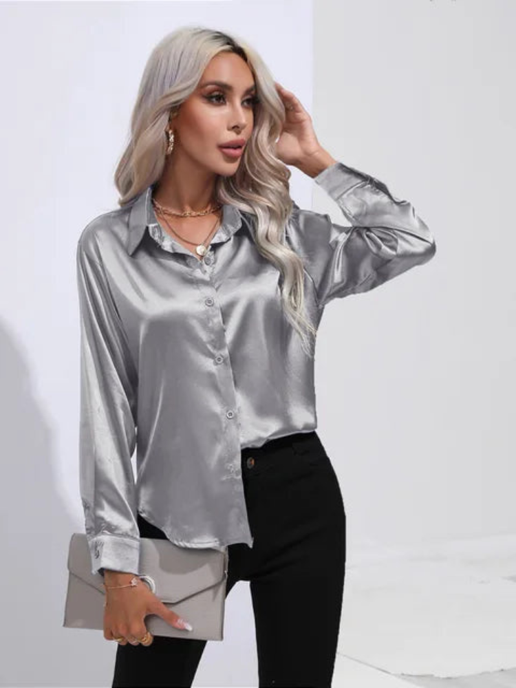 Alana | Women's Satin Blouse | Loose