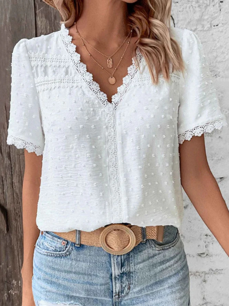 Alessia | Women’s V-Neck Blouse | Polished & Versatile