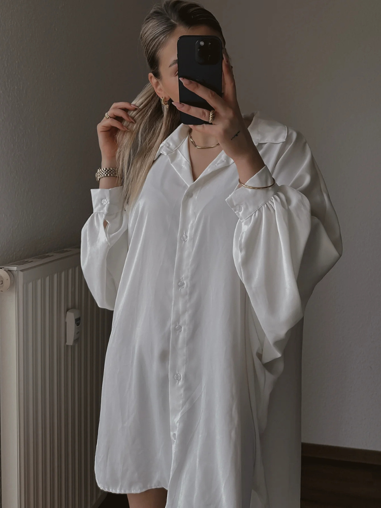 Alina | Women’s Blouse | Oversized White