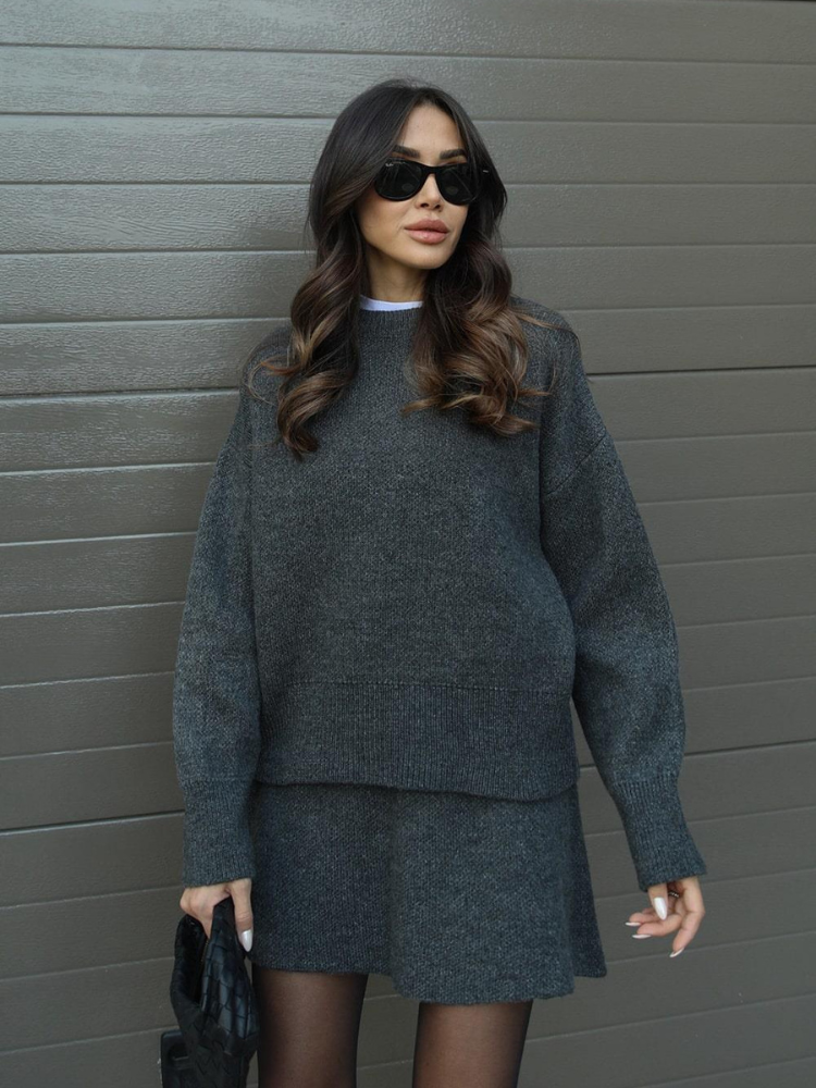 Amanda | Women’s Knitted Skirt Set | Sleek & Elegant