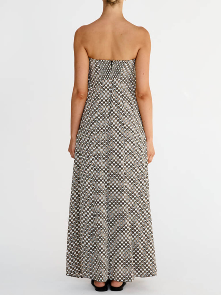 Amara | Women’s Boho Maxi Dress | Diamond Print Lightweight