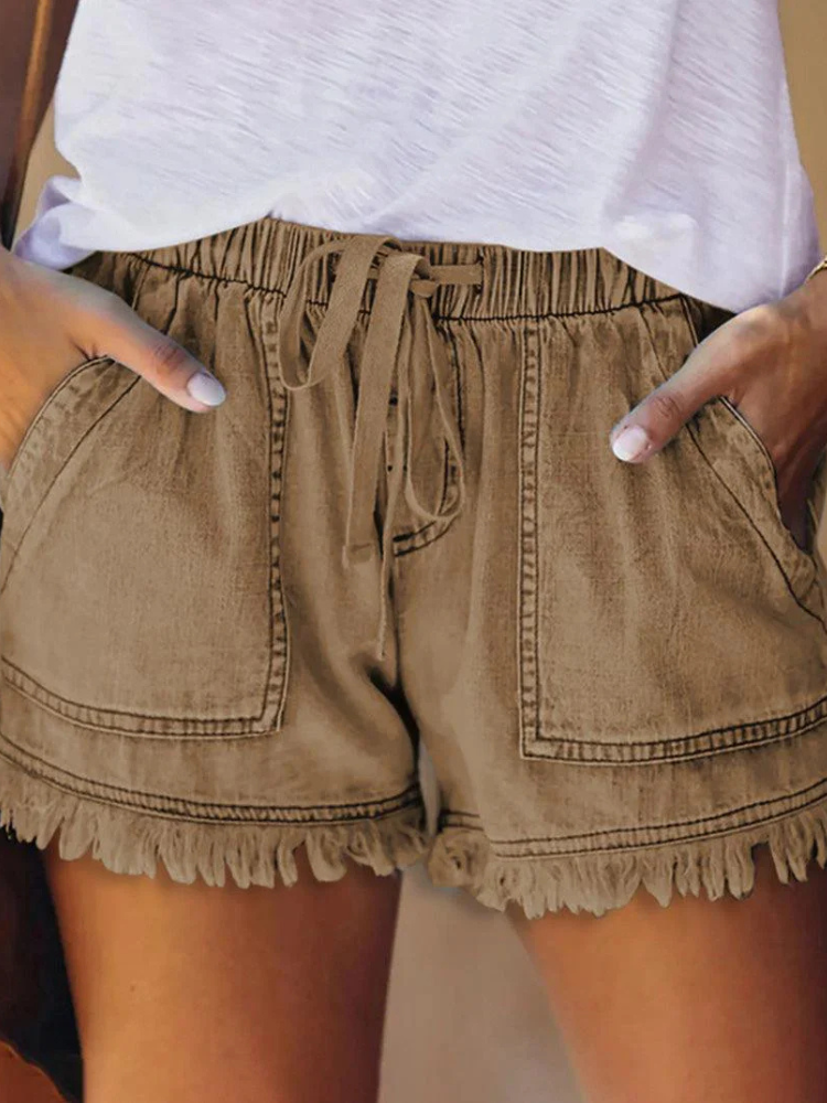 Amelia | Women’s Denim Shorts | Adjustable & Casual