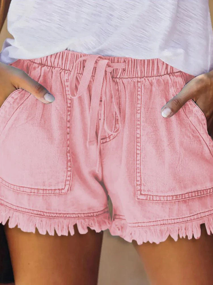 Amelia | Women’s Denim Shorts | Adjustable & Casual