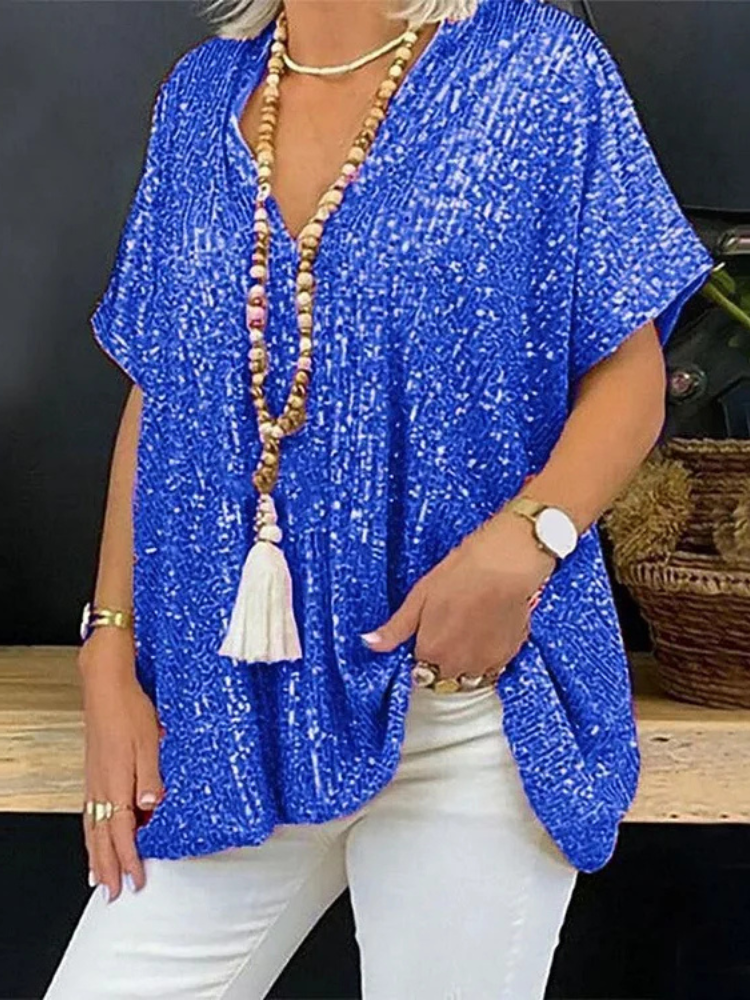 Amira | Women’s Sequin T-Shirt | Chic & Sparkling