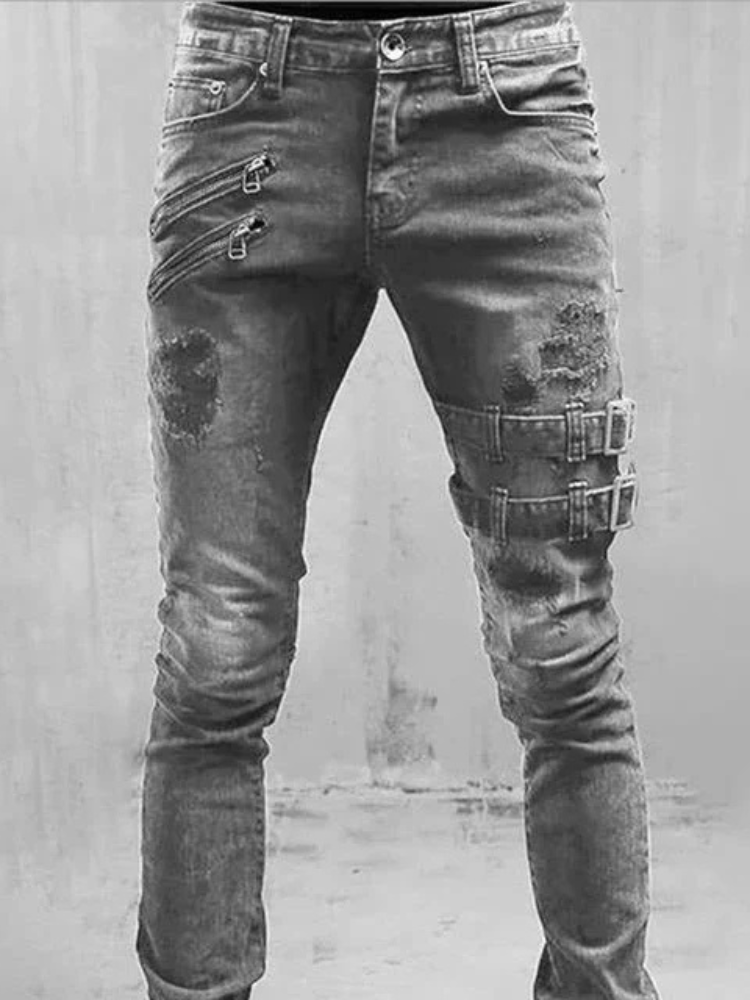 Anna | Men’s Jeans | Gothic Buckle Slim Fit