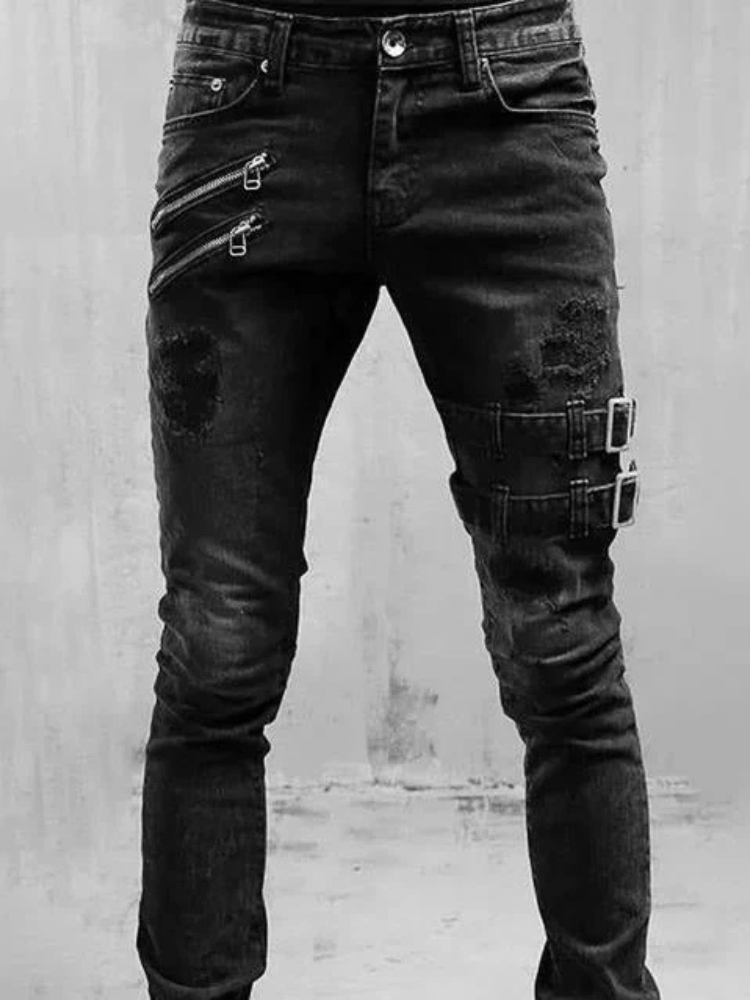 Anna | Men’s Jeans | Gothic Buckle Slim Fit