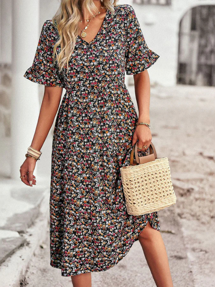 Ariel | Women’s Floral Midi Dress | Breezy & Feminine