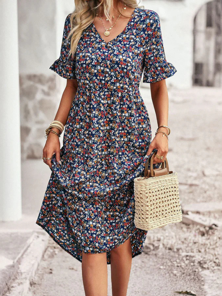 Ariel | Women’s Floral Midi Dress | Breezy & Feminine