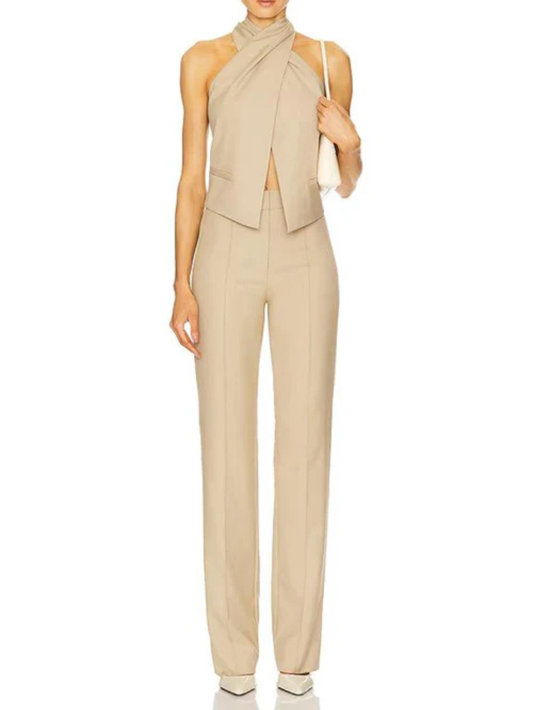 Arlina | Women’s Top | Cross Halter Vest