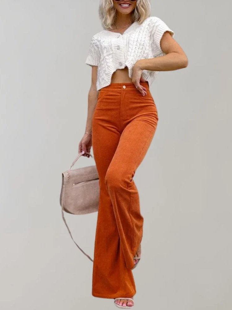 Athena | Women’s Trousers | Flared Corduroy Fit