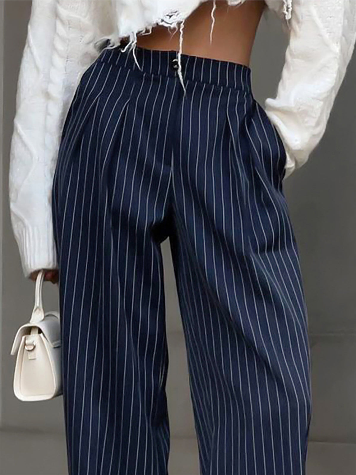 Davina – Women’s Striped Pleated Trousers