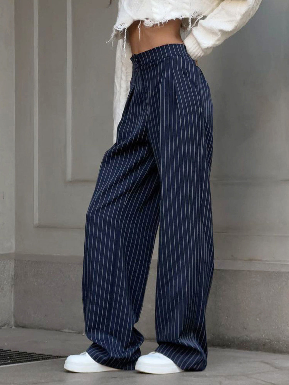 Davina – Women’s Striped Pleated Trousers