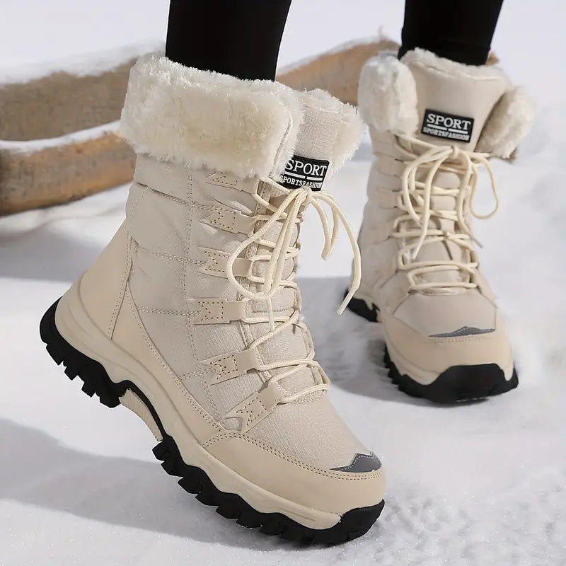 Arvella – Women’s Waterproof Winter Boots with Faux Fur Lining