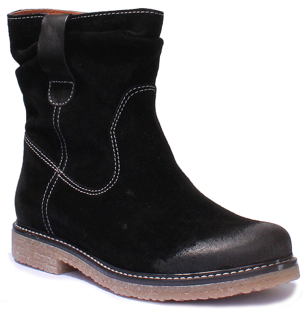 Men's pull-up boots – black suede