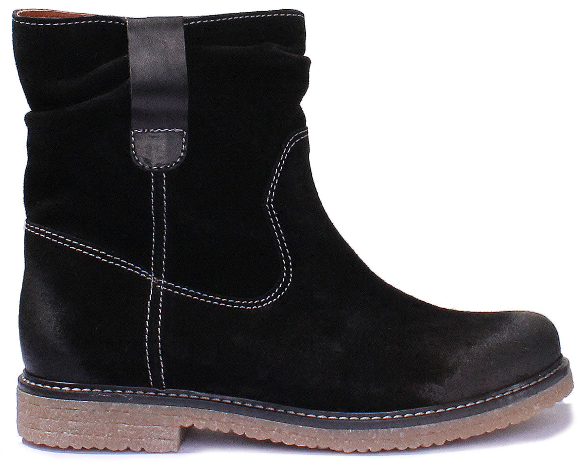 Women’s Ankle Boots - Slip-On Suede Design