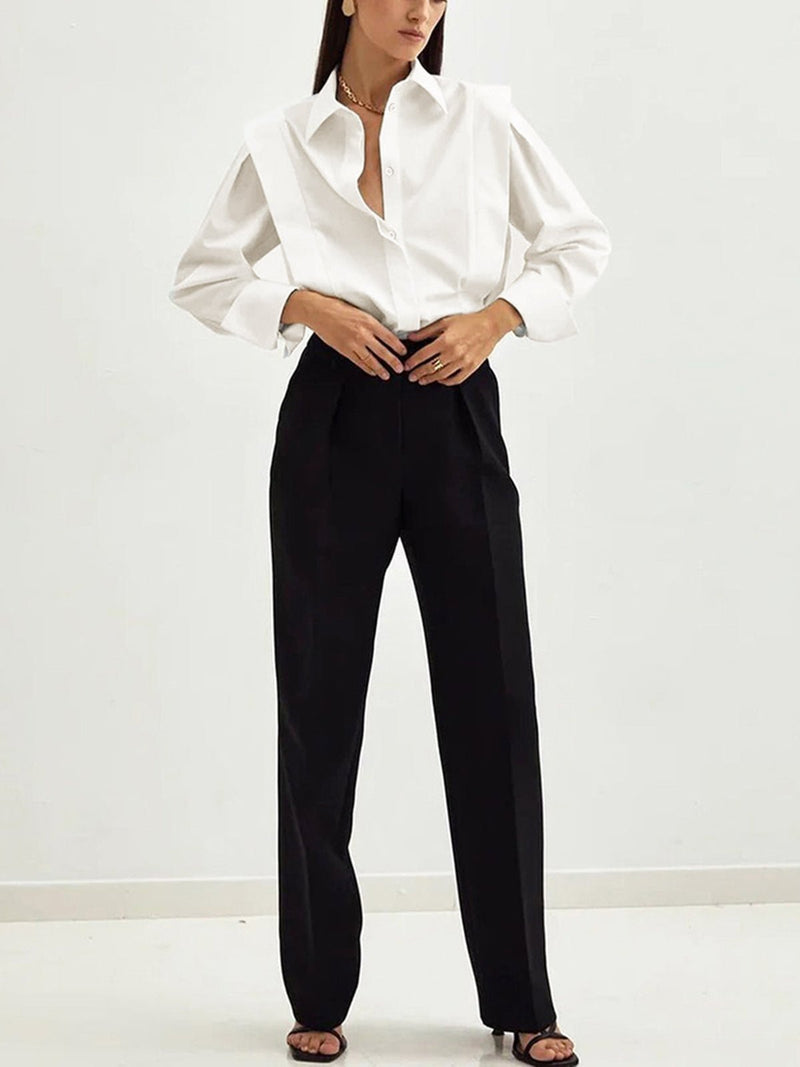 Women’s Button-Down Square Shirt | Long-Sleeve