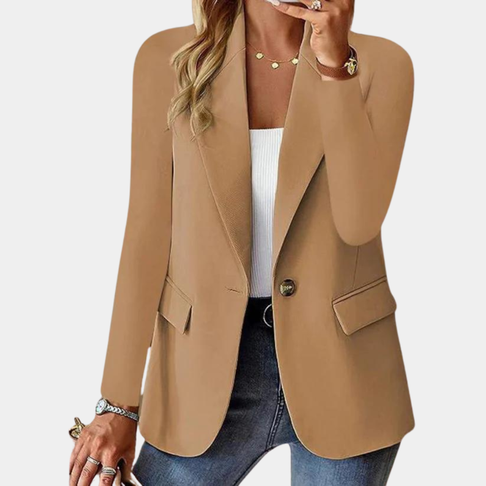 Elsinora – Women’s Single Button Blazer With Classic Lapel