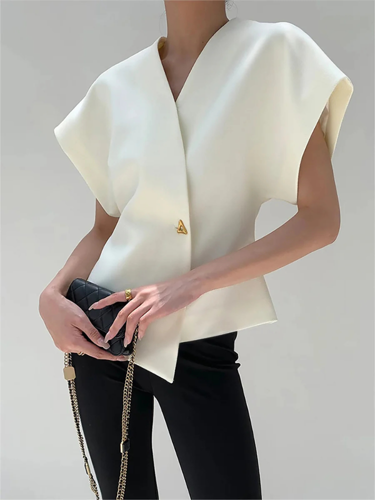 Calia | Women’s Blouse | V-Neck Button Down Trendy