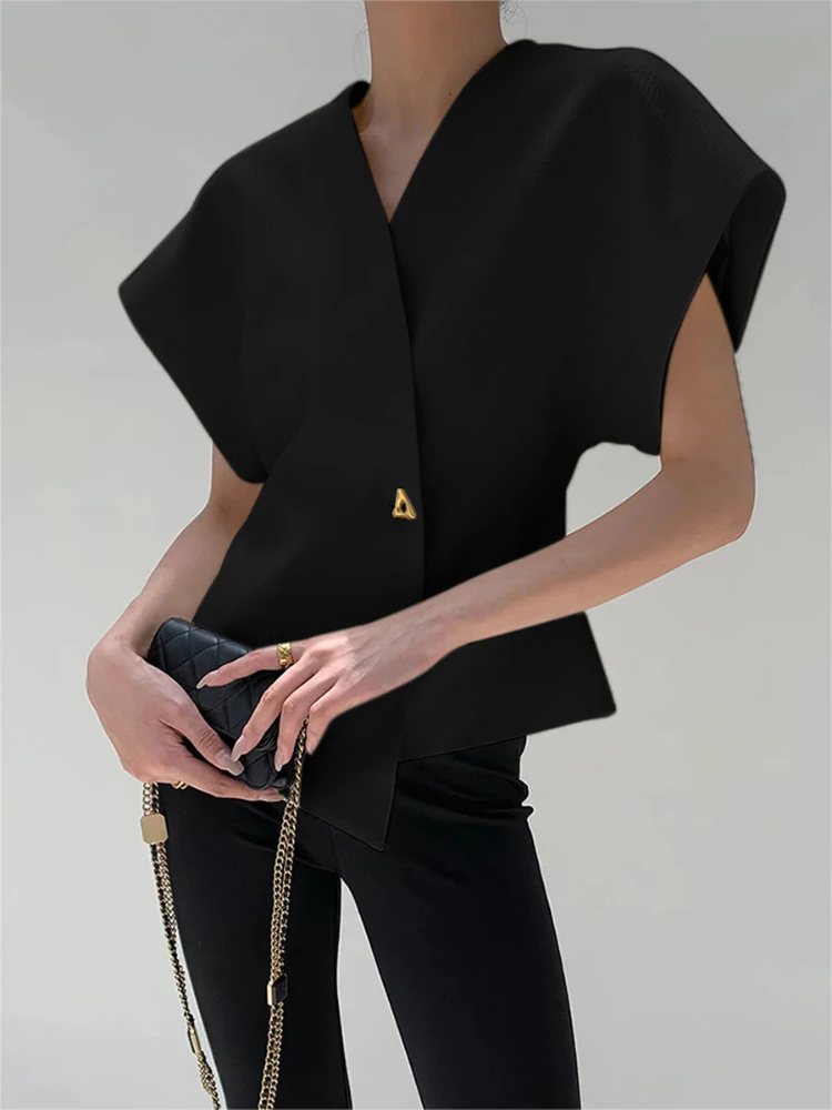 Calia | Women’s Blouse | V-Neck Button Down Trendy