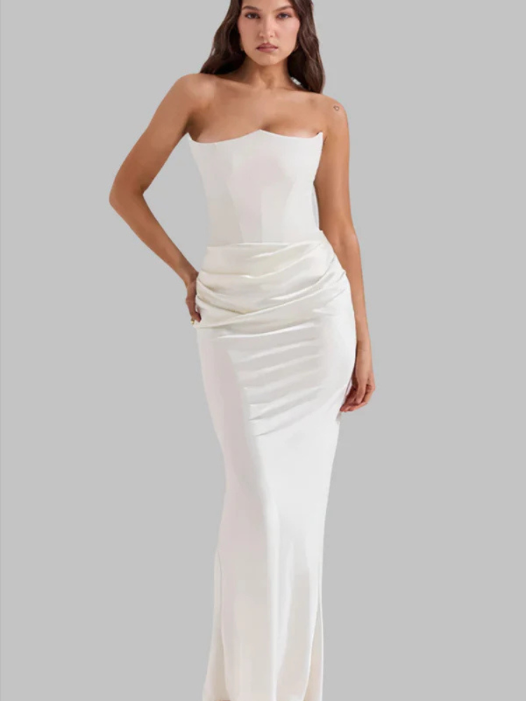 Catherine | Women’s Strapless Maxi Dress | Graceful & Refined