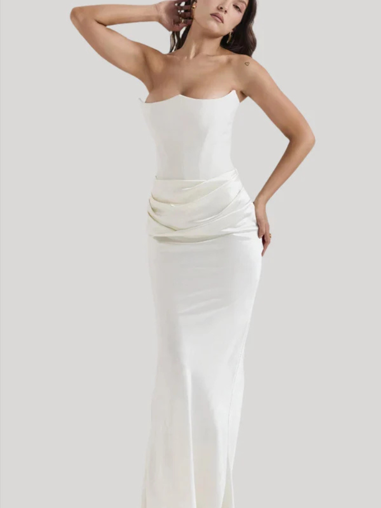 Catherine | Women’s Strapless Maxi Dress | Graceful & Refined