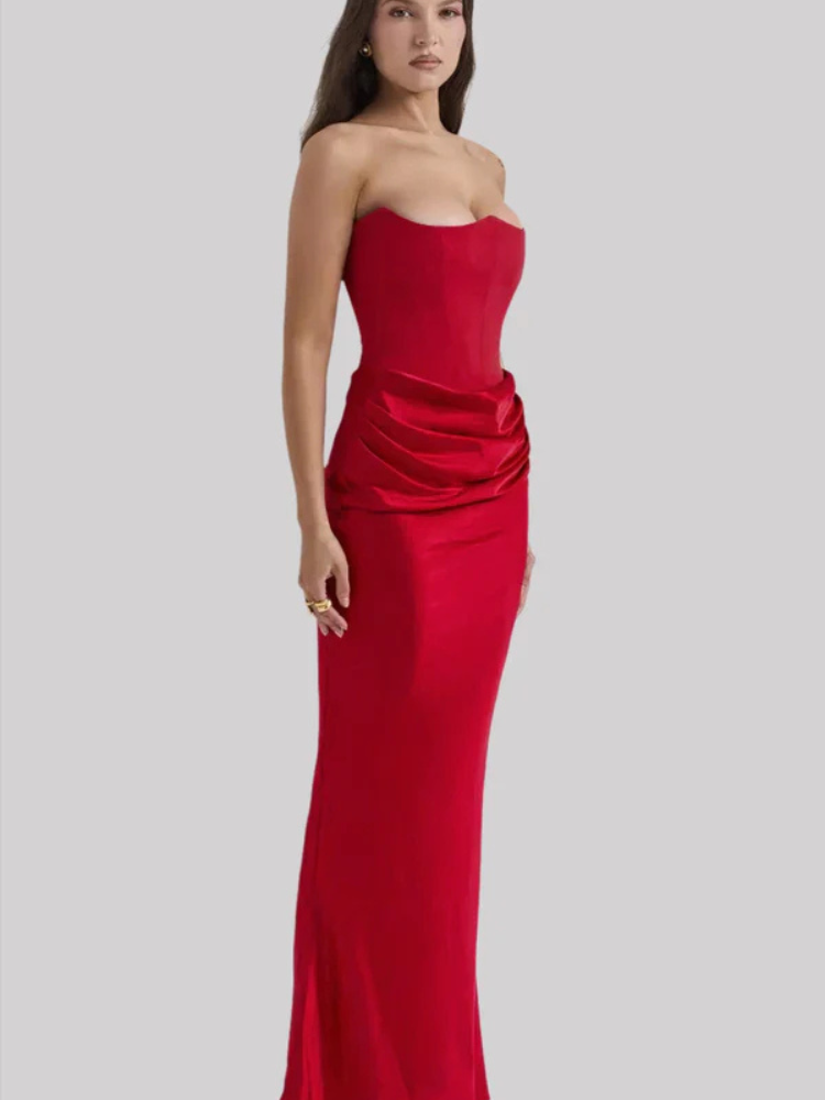 Catherine | Women’s Strapless Maxi Dress | Graceful & Refined