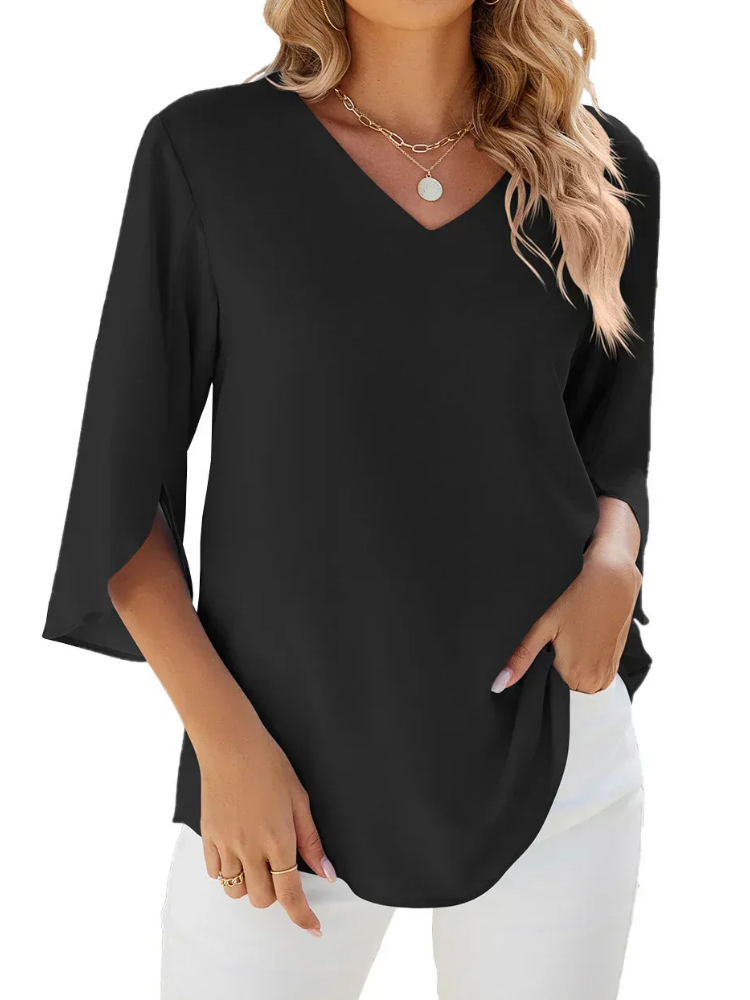 Chloé | Women’s Chiffon Blouse | Lightweight V-Neck