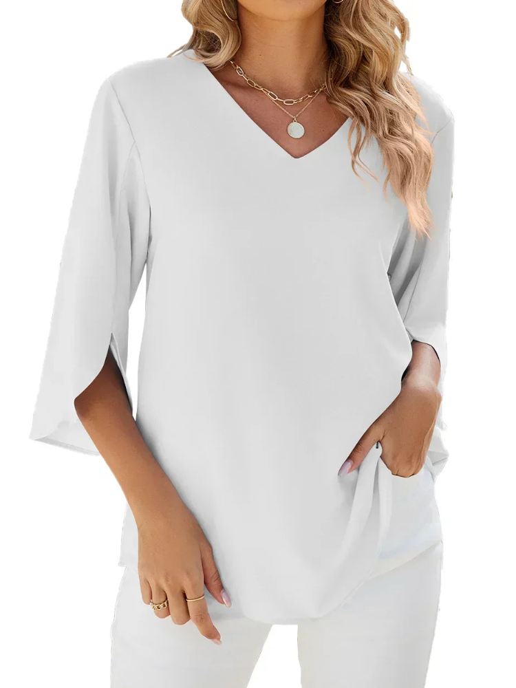 Chloé | Women’s Chiffon Blouse | Lightweight V-Neck